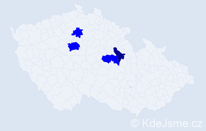Příjmení: 'Bahrij', počet výskytů 7 v celé ČR