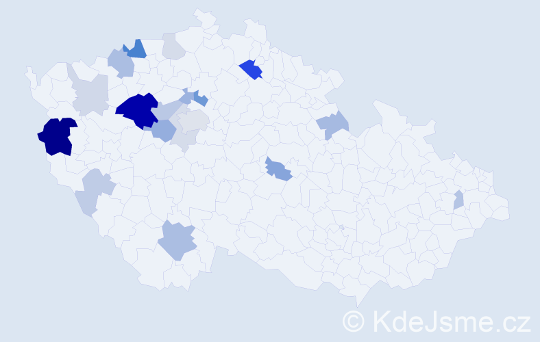 Příjmení: 'Podolka', počet výskytů 49 v celé ČR