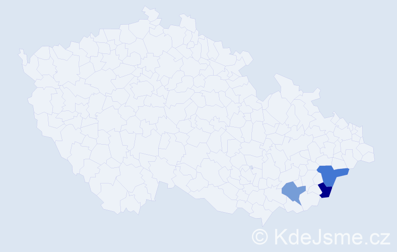 Příjmení: 'Šarátková', počet výskytů 7 v celé ČR