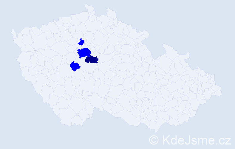 Příjmení: 'Niewald', počet výskytů 5 v celé ČR