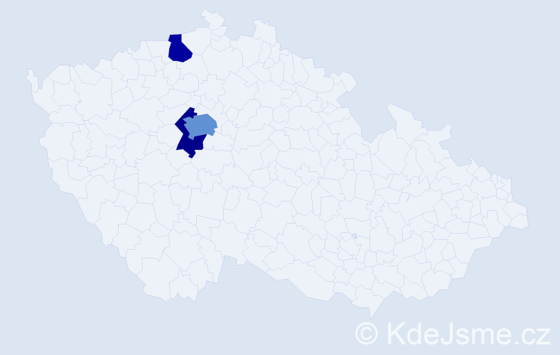 Příjmení: 'Eisenhut', počet výskytů 5 v celé ČR