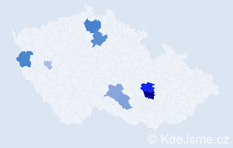 Příjmení: 'Bayarmagnai', počet výskytů 13 v celé ČR