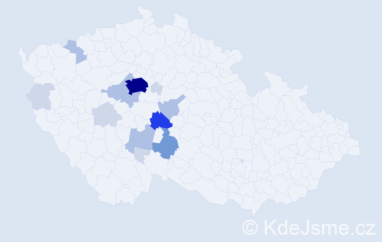 Příjmení: 'Pitrák', počet výskytů 44 v celé ČR