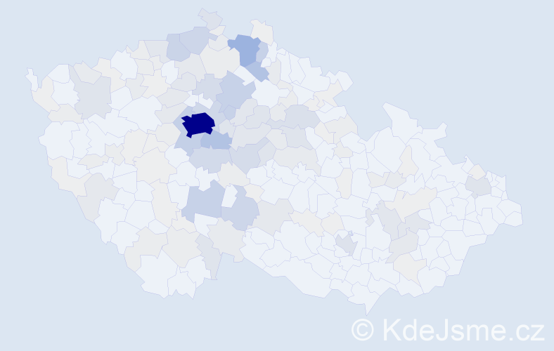 Příjmení: 'Roubíček', počet výskytů 618 v celé ČR