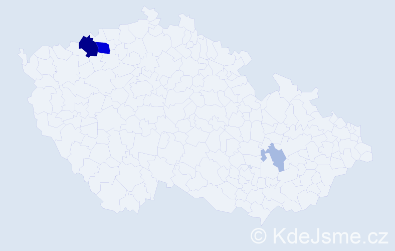 Příjmení: 'Honska', počet výskytů 12 v celé ČR