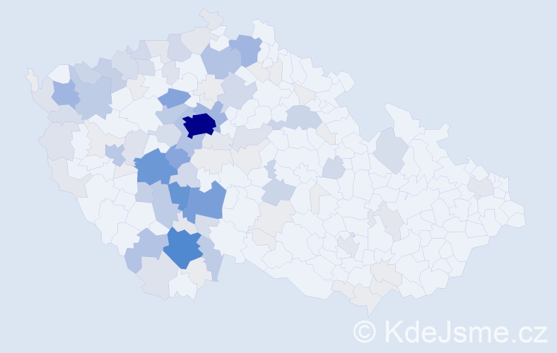 Příjmení: 'Pinc', počet výskytů 483 v celé ČR