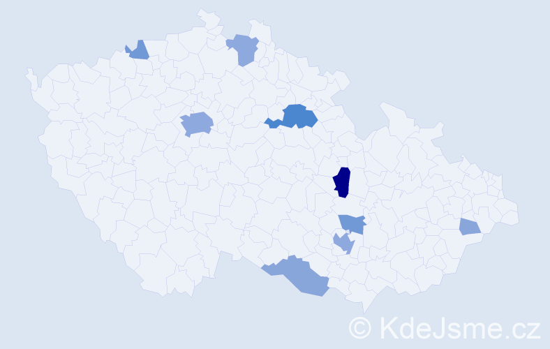 Příjmení: 'Cerhák', počet výskytů 26 v celé ČR