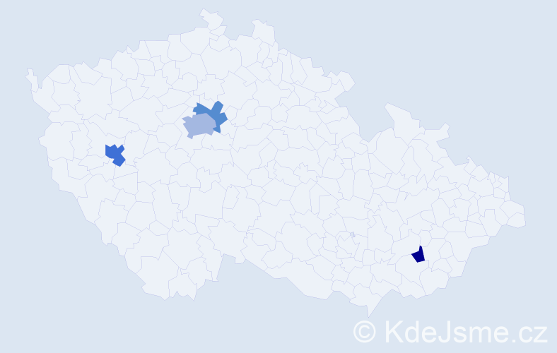 Příjmení: 'Ponicová', počet výskytů 7 v celé ČR