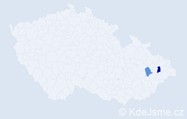 Příjmení: 'Wisnarová', počet výskytů 4 v celé ČR