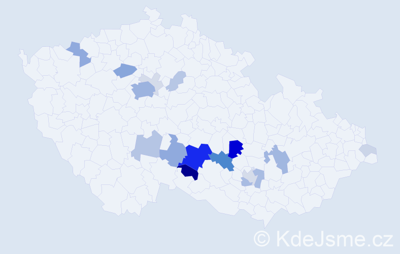 Příjmení: 'Fexa', počet výskytů 69 v celé ČR