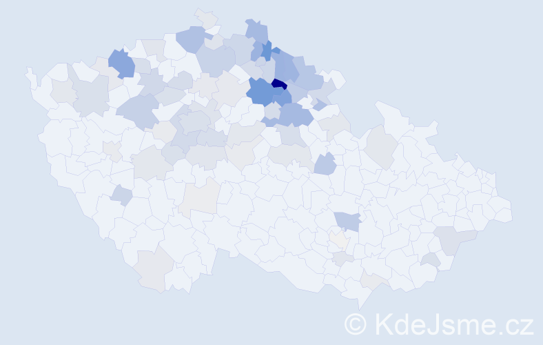 Příjmení: 'Vitvar', počet výskytů 262 v celé ČR