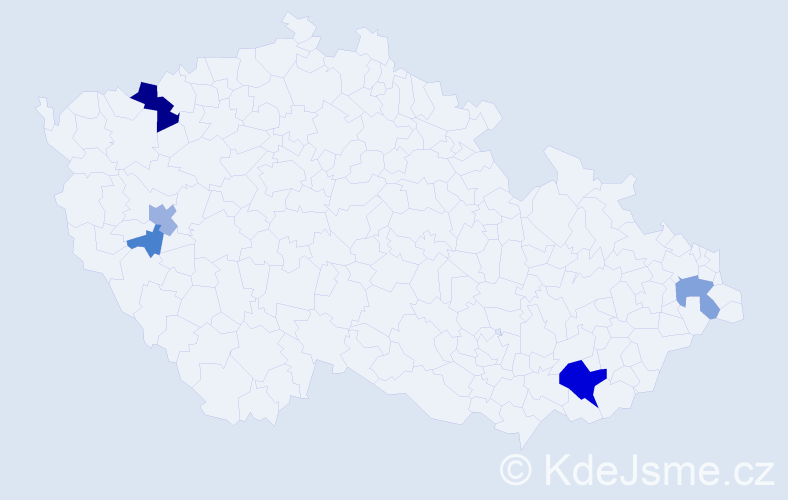 Příjmení: 'Kubovová', počet výskytů 15 v celé ČR