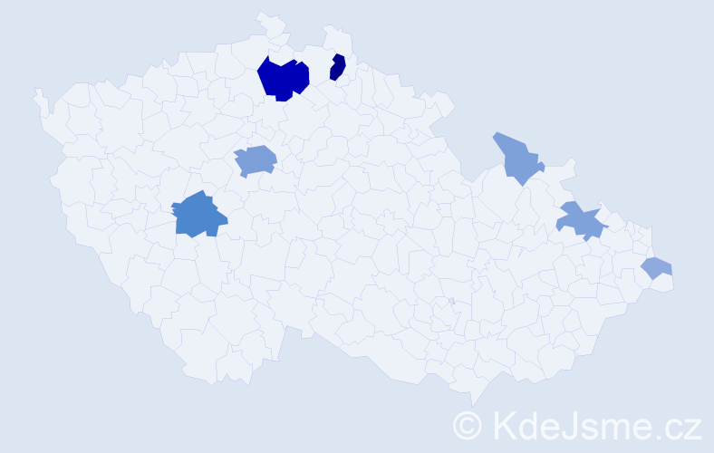 Příjmení: 'Marku', počet výskytů 35 v celé ČR