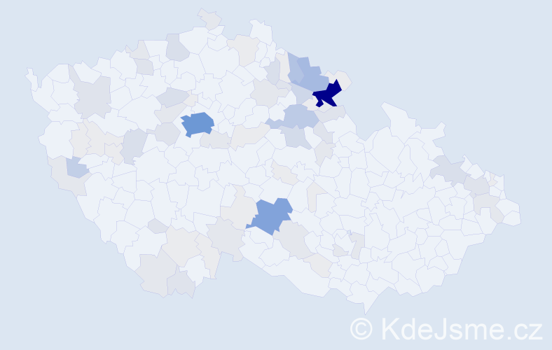 Příjmení: 'Lokvencová', počet výskytů 280 v celé ČR
