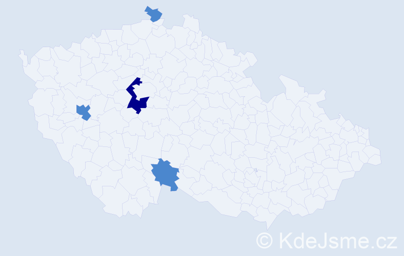 Příjmení: 'Koprolínová', počet výskytů 6 v celé ČR