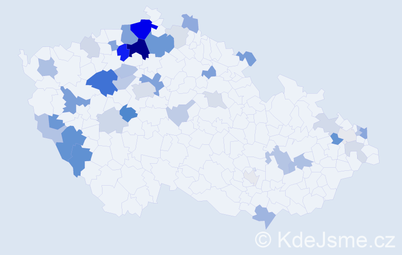 Příjmení: 'Vörösová', počet výskytů 98 v celé ČR