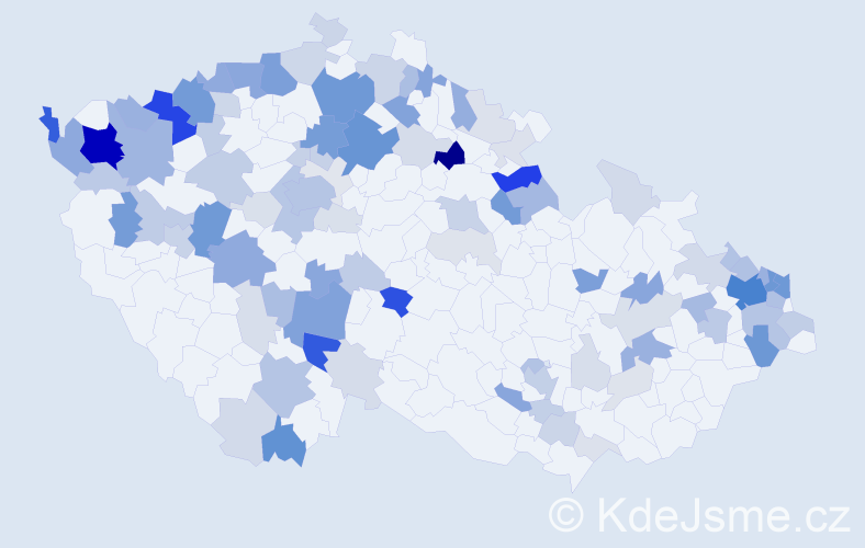 Příjmení: 'Balogh', počet výskytů 346 v celé ČR