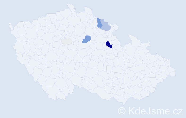 Příjmení: 'Emichel', počet výskytů 7 v celé ČR
