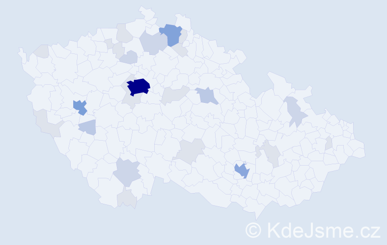 Příjmení: 'Soroka', počet výskytů 76 v celé ČR