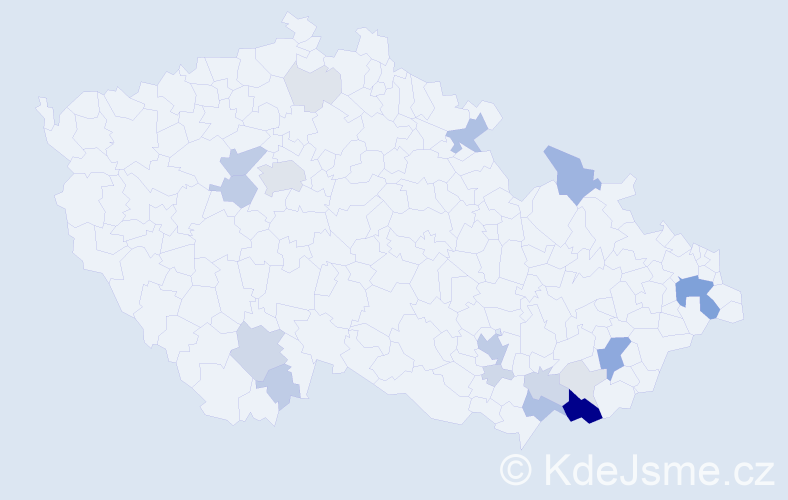 Příjmení: 'Kadubec', počet výskytů 78 v celé ČR