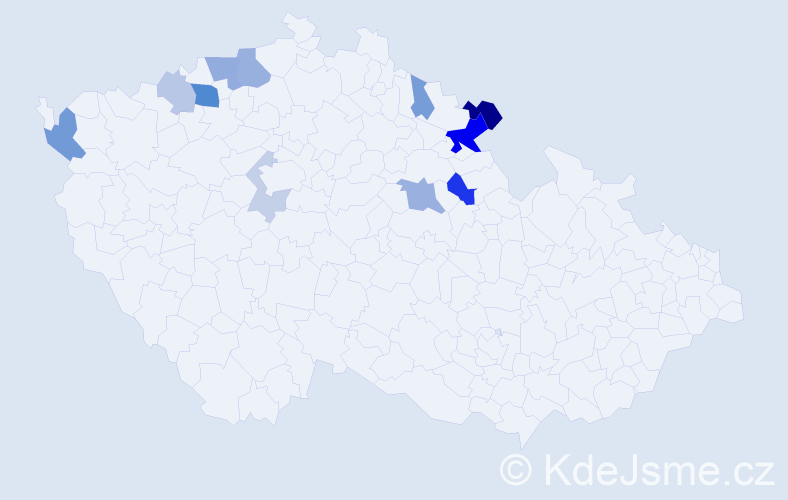 Příjmení: 'Ullwerová', počet výskytů 25 v celé ČR