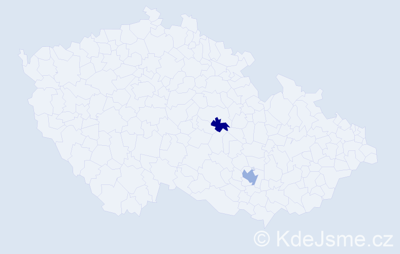 Příjmení: 'Mónová', počet výskytů 3 v celé ČR