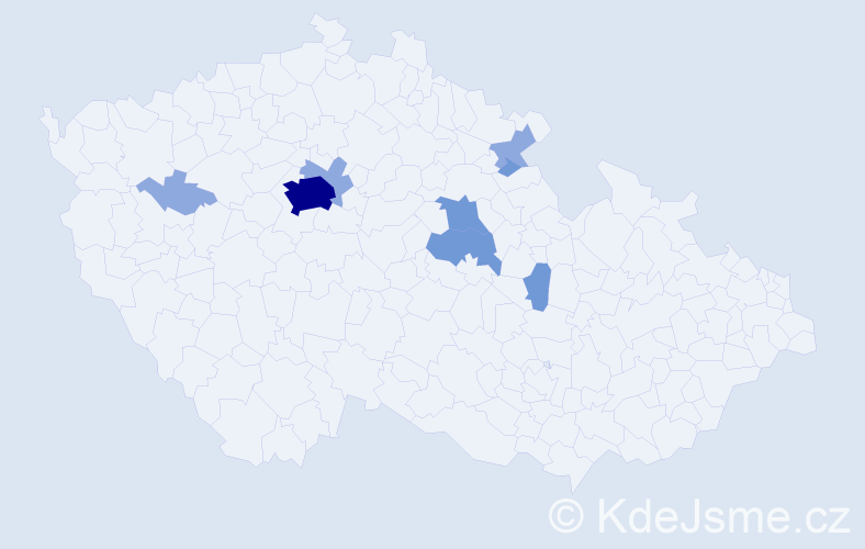 Příjmení: 'Padyásek', počet výskytů 17 v celé ČR