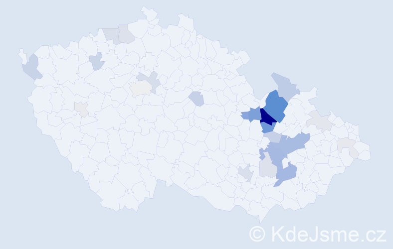 Příjmení: 'Lehar', počet výskytů 81 v celé ČR