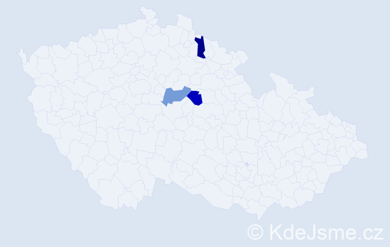Příjmení: 'Mužičková', počet výskytů 3 v celé ČR