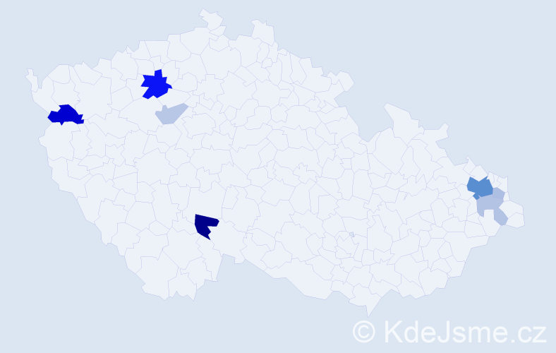 Příjmení: 'Skurová', počet výskytů 18 v celé ČR