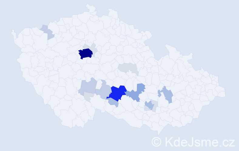 Příjmení: 'Fexa', počet výskytů 63 v celé ČR