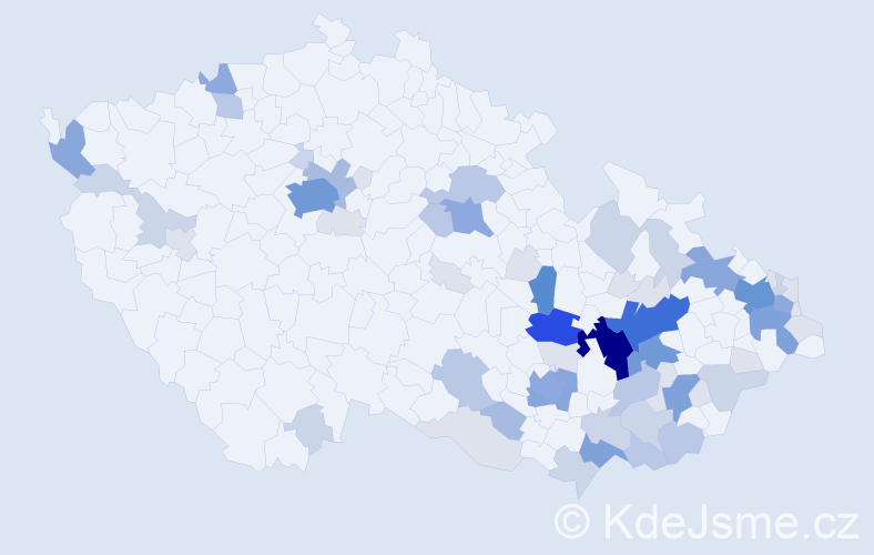 Příjmení: 'Parák', počet výskytů 226 v celé ČR