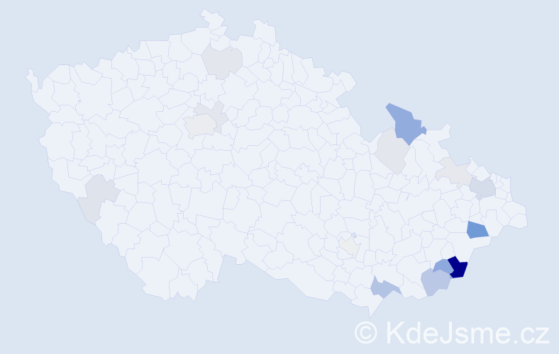 Příjmení: 'Doruška', počet výskytů 48 v celé ČR