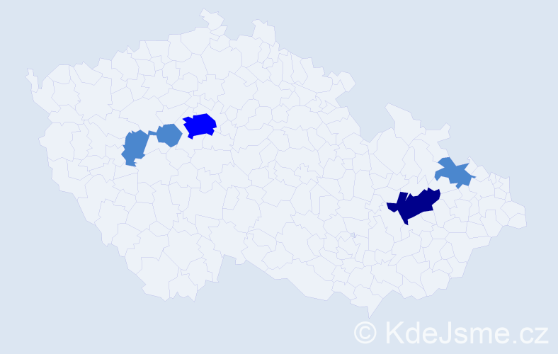 Příjmení: 'Lemr', počet výskytů 8 v celé ČR