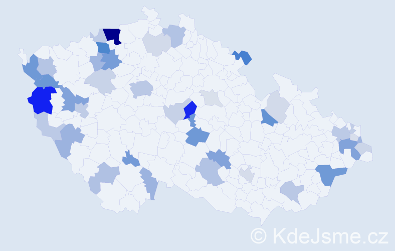 Příjmení: 'Daňko', počet výskytů 125 v celé ČR