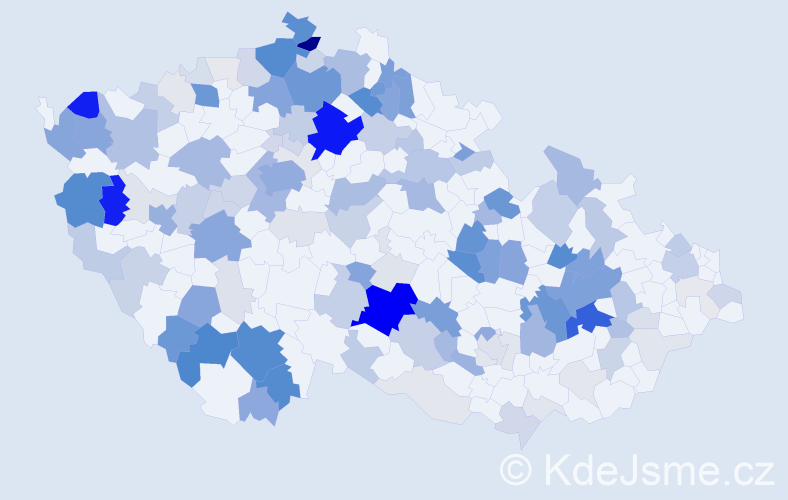 Příjmení: 'Kolda', počet výskytů 524 v celé ČR