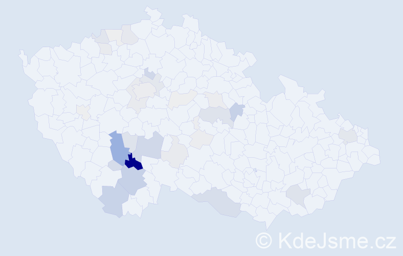 Příjmení: 'Zunt', počet výskytů 122 v celé ČR