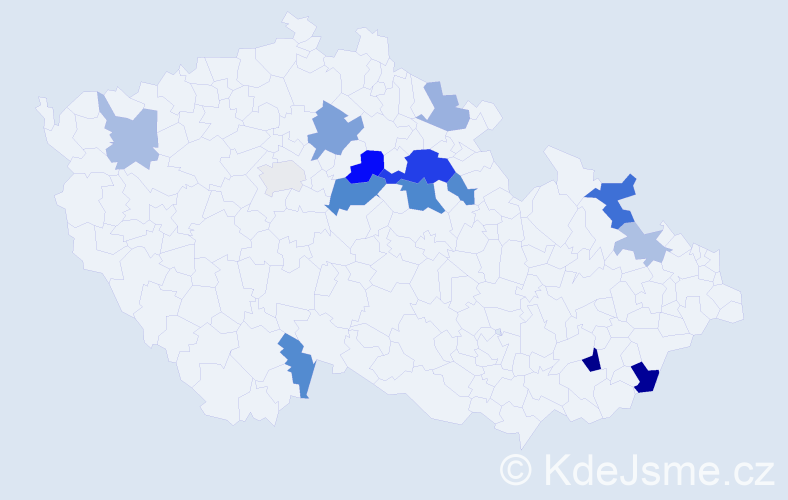 Příjmení: 'Metzlová', počet výskytů 30 v celé ČR