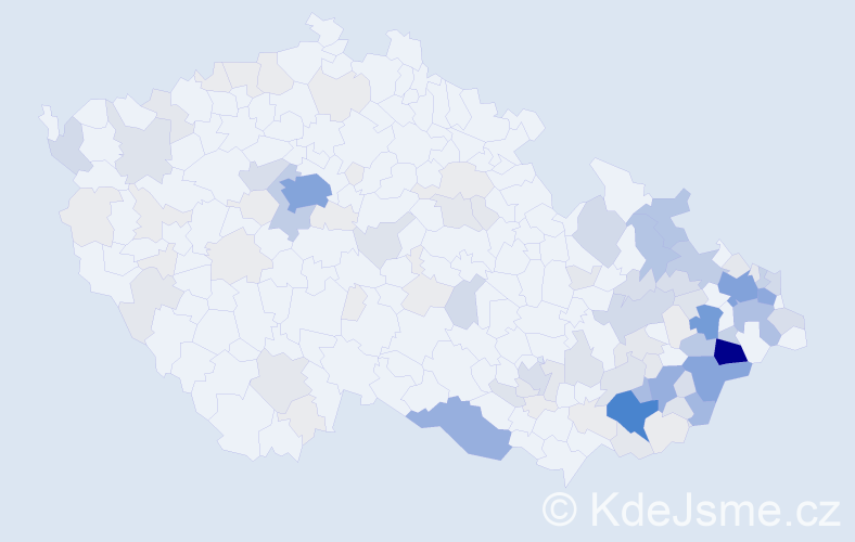 Příjmení: 'Fusek', počet výskytů 465 v celé ČR