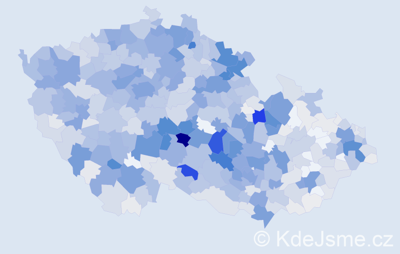 Příjmení: 'Prokop', počet výskytů 3987 v celé ČR