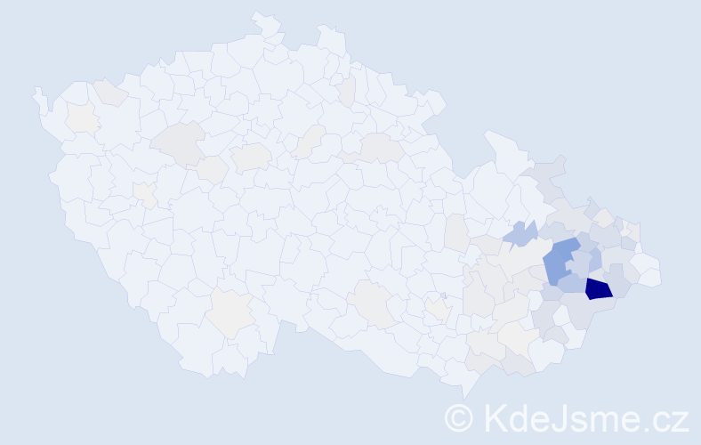 Příjmení: 'Maléřová', počet výskytů 340 v celé ČR