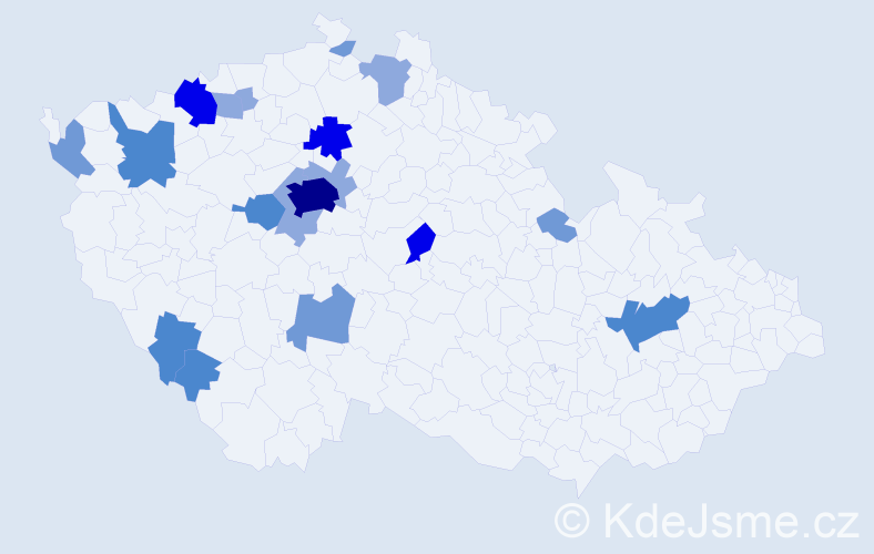 Příjmení: 'Netáhlo', počet výskytů 49 v celé ČR
