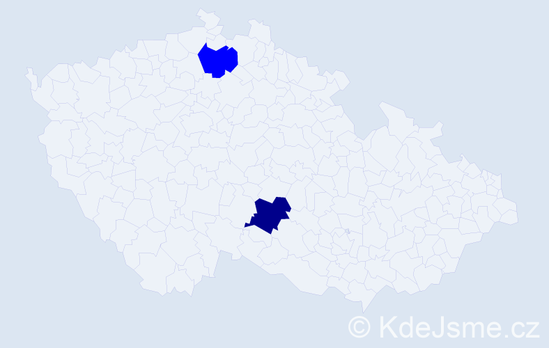 Příjmení: 'Bojsaková', počet výskytů 3 v celé ČR