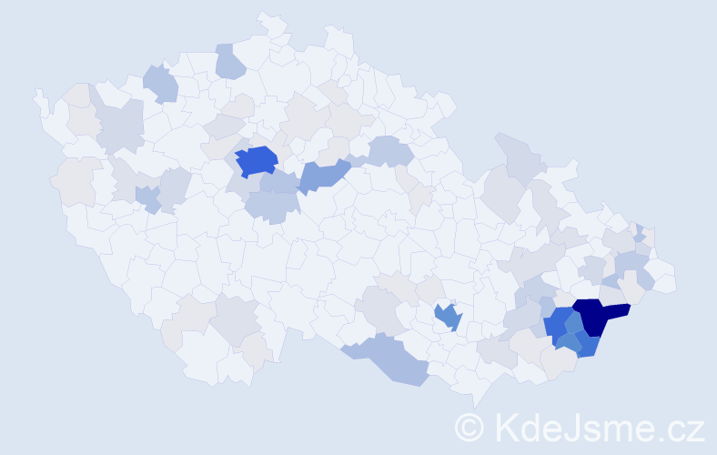 Příjmení: 'Zicha', počet výskytů 346 v celé ČR
