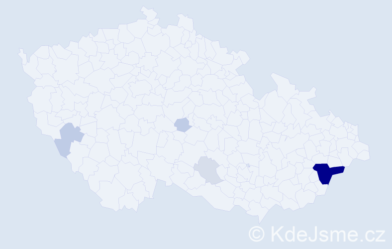 Příjmení: 'Zádilská', počet výskytů 25 v celé ČR
