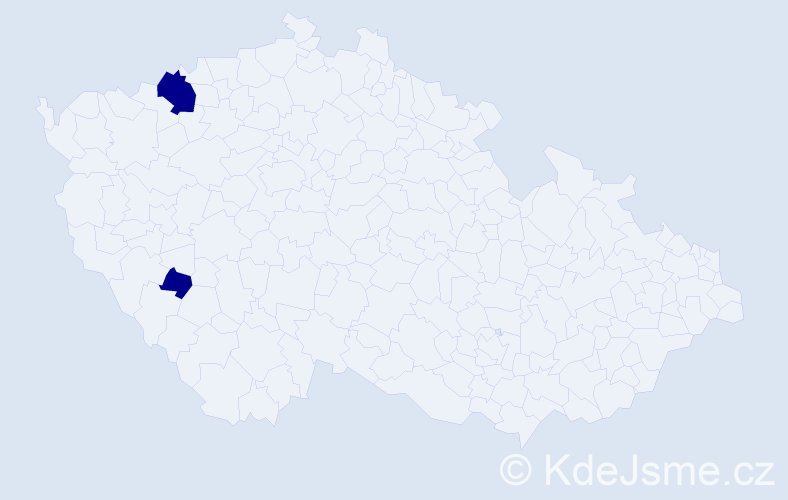 Příjmení: 'Podskalanová', počet výskytů 2 v celé ČR