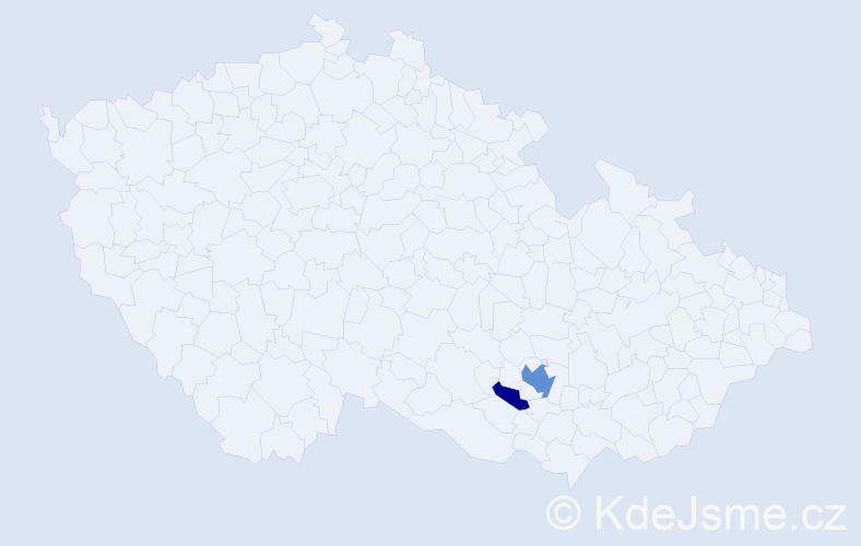 Příjmení: 'Fediovičová', počet výskytů 5 v celé ČR