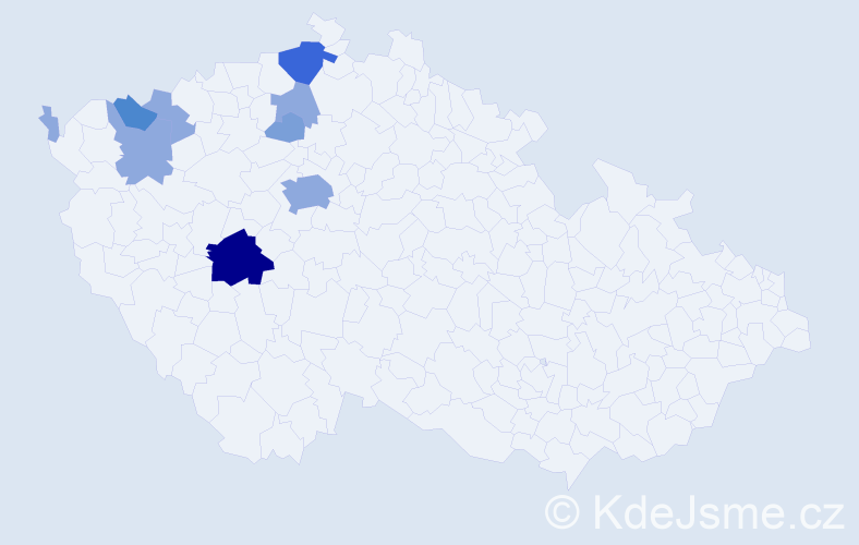 Příjmení: 'Čornyj', počet výskytů 21 v celé ČR