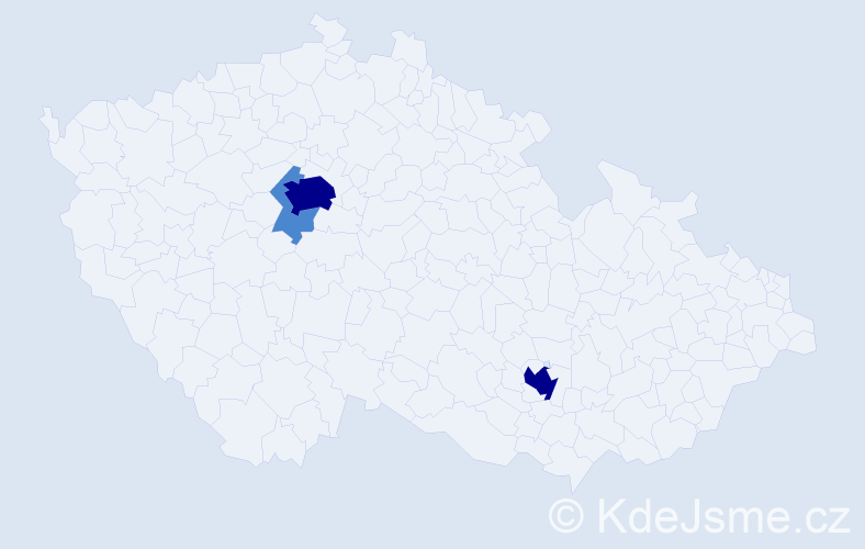 Příjmení: 'Kartosová', počet výskytů 7 v celé ČR