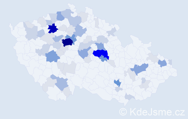 Příjmení: 'Zlatohlávková', počet výskytů 213 v celé ČR